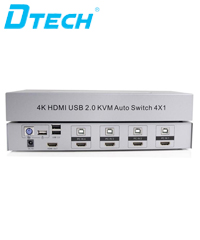 Bộ gộp HDMI 4 vào 1 ra 4K Dtech DT-8141B