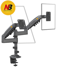 Chân treo 2 màn hình vi tính đa năng 17-30inch NB H180 nhập khẩu