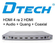 HDMI 4-2 + AUDIO DTECH DT-7442